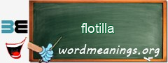 WordMeaning blackboard for flotilla